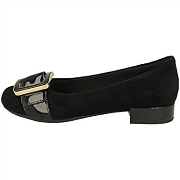 Resbalón De Las Señoras Negras En Zapatos De Tacón Bajo Rosabella Faye Clarks