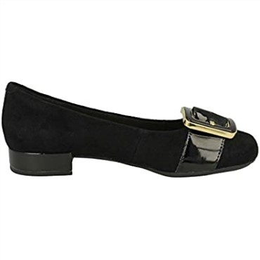 Resbalón De Las Señoras Negras En Zapatos De Tacón Bajo Rosabella Faye Clarks