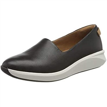 Zapatillas Sin Cordones Un Rio Step De Cuero Negro Para Mujer Clarks