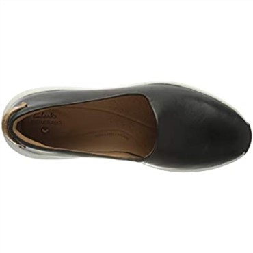 Zapatillas Sin Cordones Un Rio Step De Cuero Negro Para Mujer Clarks