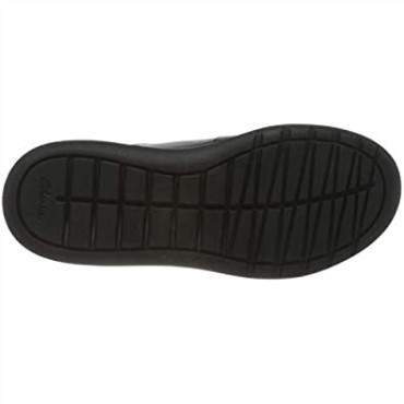 Zapatillas De Deporte De Cuero Negro Para Niño Scape Sky K Wide Fit Uniforme Escolar Clarks