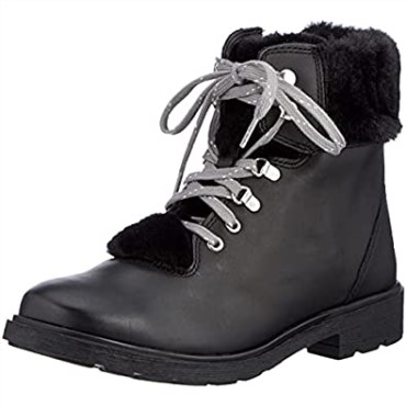 Botas De Nieve Para Niña Clarks Astrol Hiker K En Cuero Negro