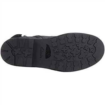 Botas De Nieve Para Niña Clarks Astrol Hiker K En Cuero Negro