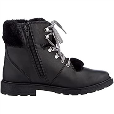 Botas De Nieve Para Niña Clarks Astrol Hiker K En Cuero Negro