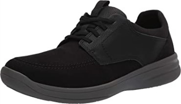Zapatilla De Deporte Con Cordones Step Walk Para Hombre De Clarks En Piel Negra