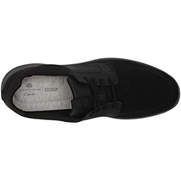 Zapatilla De Deporte Con Cordones Step Walk Para Hombre De Clarks En Piel Negra