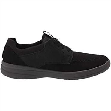 Zapatilla De Deporte Con Cordones Step Walk Para Hombre De Clarks En Piel Negra