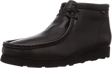 Zapatos De Vestir De Cuero Negro Clarks Wallabee Gtx Originales
