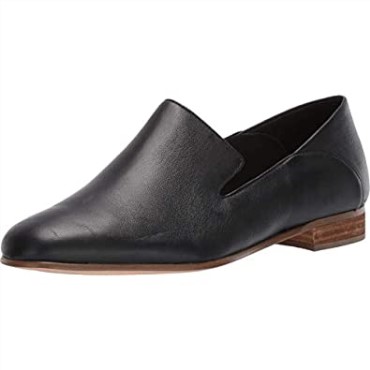 Cuero Negro) Clarks Pure Viola Mujer Mocasines Sin Cordones