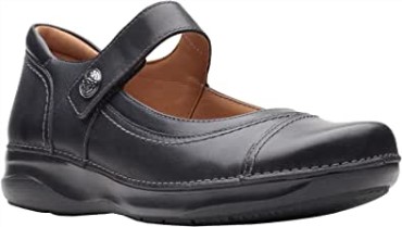Merceditas Clarks Appley Walk De Mujer En Piel Negra