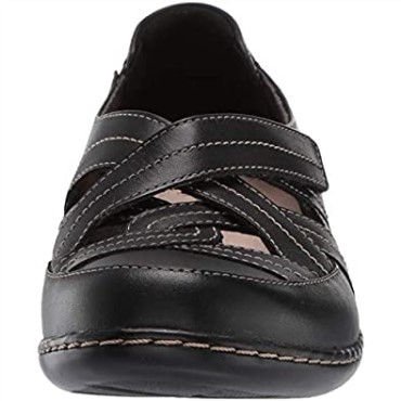 Mocasines Mujer Clarks Ashland Rosa Piel Negra