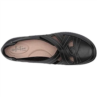 Mocasines Mujer Clarks Ashland Rosa Piel Negra