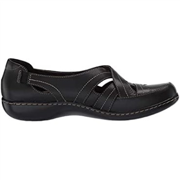 Mocasines Mujer Clarks Ashland Rosa Piel Negra