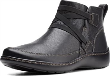 Botines Clarks Cora Blossom Para Mujer En Piel Negra