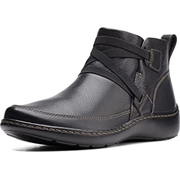 Botines Clarks Cora Blossom Para Mujer En Piel Negra