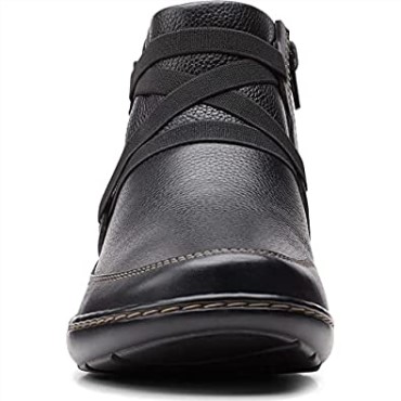 Botines Clarks Cora Blossom Para Mujer En Piel Negra