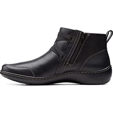 Botines Clarks Cora Blossom Para Mujer En Piel Negra
