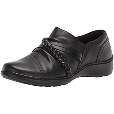 Mocasines Mujer Clarks Cora Braidshoe De Piel Negra