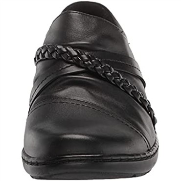 Mocasines Mujer Clarks Cora Braidshoe De Piel Negra