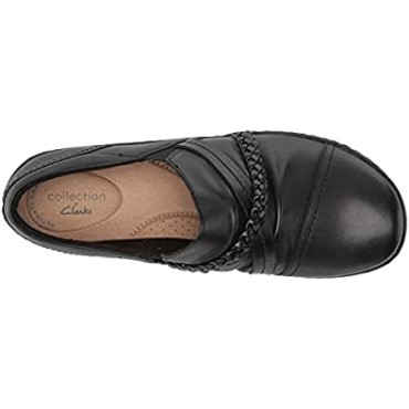Mocasines Mujer Clarks Cora Braidshoe De Piel Negra
