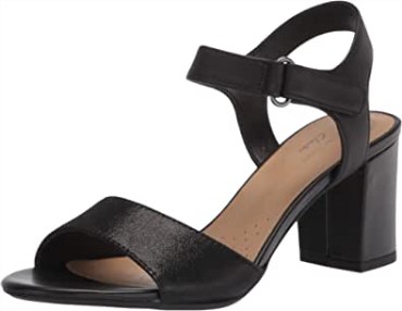 Sandalia De Tacón Mujer Clarks Deva Alice En Piel Negra