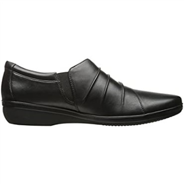 Zapatos Planos De Mujer Clarks Everlay Iris De Cuero Negro