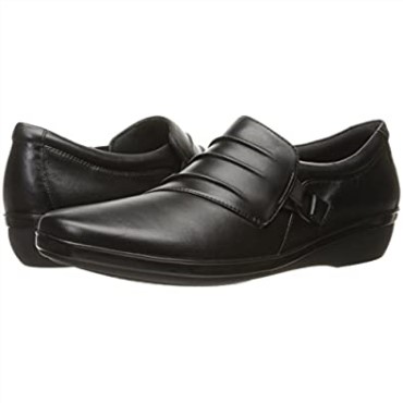 Zapatos Planos De Mujer Clarks Everlay Iris De Cuero Negro