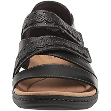 Sandalia Plana Mujer Clarks Laurieann Holly En Piel Negra