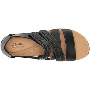 Sandalia Plana Mujer Clarks Laurieann Holly En Piel Negra