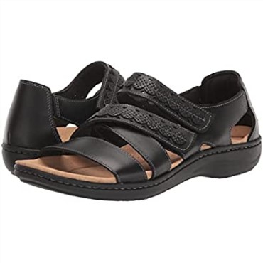 Sandalia Plana Mujer Clarks Laurieann Holly En Piel Negra