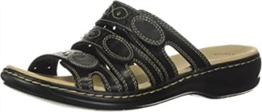 Sandalia Mujer Clarks Leisa Cactus En Piel Negra