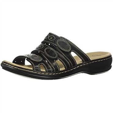 Sandalia Mujer Clarks Leisa Cactus En Piel Negra