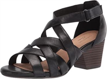Sandalia Mujer Clarks Lorene Pop En Piel Negra