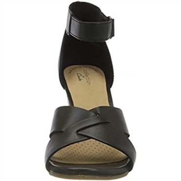 Sandalia De Tacón Mujer Clarks Margee Gracie En Piel Negra