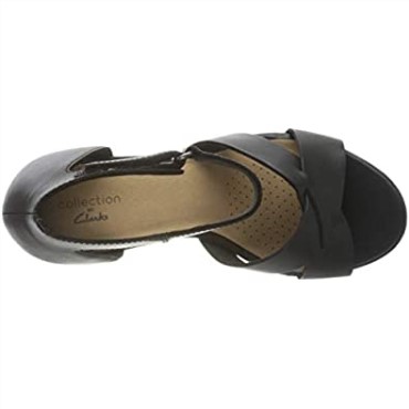 Sandalia De Tacón Mujer Clarks Margee Gracie En Piel Negra