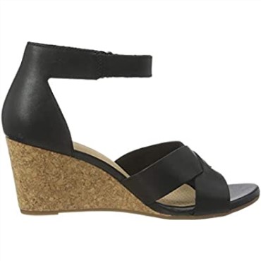 Sandalia De Tacón Mujer Clarks Margee Gracie En Piel Negra