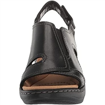 Sandalia De Mujer Con Cuña Estilo Merliah Clarks En Piel Negra