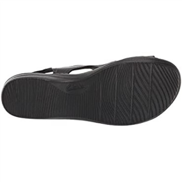 Sandalia De Mujer Con Cuña Estilo Merliah Clarks En Piel Negra