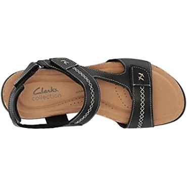 Sandalia Plana Mujer Clarks Roseville Mae En Piel Negra
