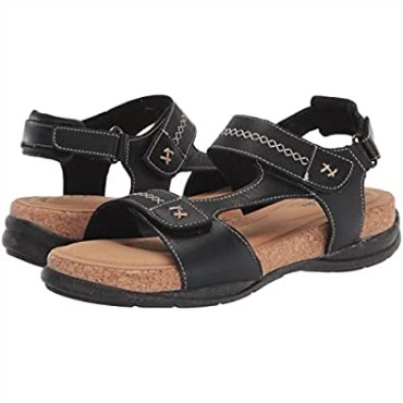 Sandalia Plana Mujer Clarks Roseville Mae En Piel Negra
