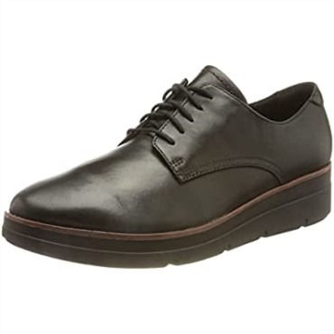 Clarks De Cuero Negro Para Mujer Shayllace Oxford
