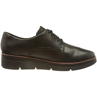 Clarks De Cuero Negro Para Mujer Shayllace Oxford
