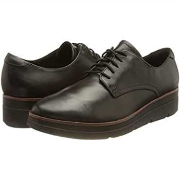 Clarks De Cuero Negro Para Mujer Shayllace Oxford