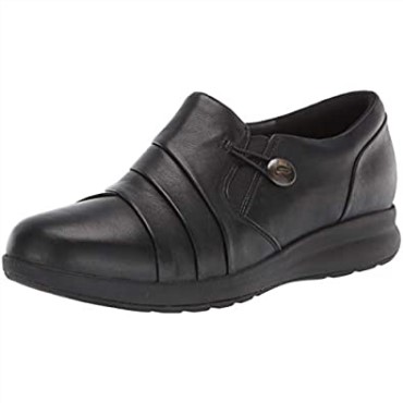 Mocasines De Mujer Clarks Un Adorn Loopun Adorn Loop En Cuero Negro