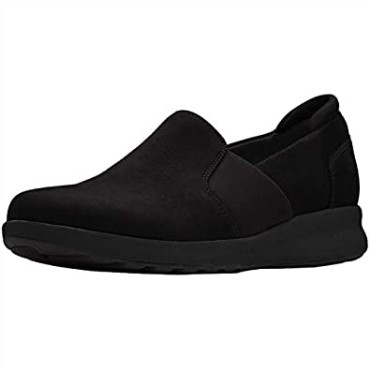 Sneaker De Mujer Clarks Un Adornan Paso De Cuero Negro