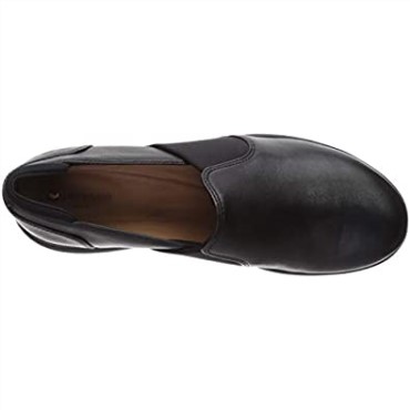Sneaker De Mujer Clarks Un Adornan Paso De Cuero Negro