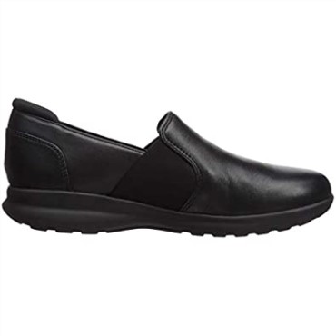 Sneaker De Mujer Clarks Un Adornan Paso De Cuero Negro