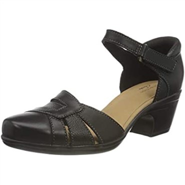 Sandalia Clarks Con Tacón Emily Daisy Mujer Combi En Piel Negra