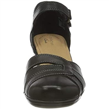 Sandalia Clarks Con Tacón Emily Daisy Mujer Combi En Piel Negra