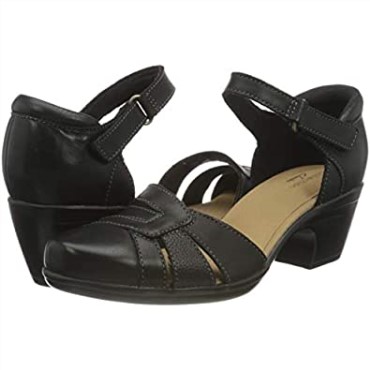 Sandalia Clarks Con Tacón Emily Daisy Mujer Combi En Piel Negra